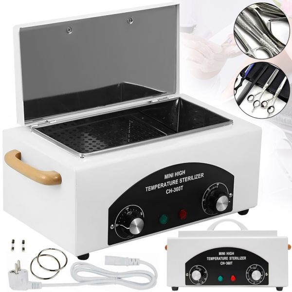 Стерилізатор сухожар Sanitizing Box Sterilizer СН-360 300W сухожарова шафа з дисплеєм для стерилізації та дезінфекції манікюрних інструментів 1.8 л