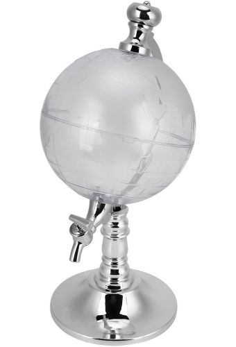 Диспенсер дозатор для алкогольних напоїв Глобус Globe Drink Dispenser 3.5 л скляний резервуар декантер з краном для пива 3500 мл 37х20х23 см