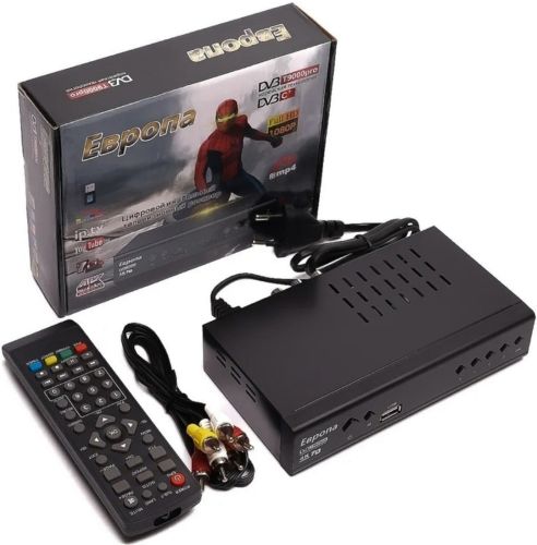 Цифровая Т2 приставка Европа EL-9000 Pro 4K цифровой эфирный ТВ тюнер с Wifi приемник для цифрового телевидения с пультом управления DVB-T2 Черный