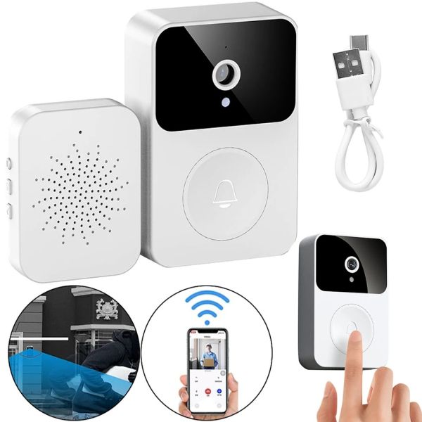 Домофон з камерою WiFi і датчиком руху Doorbell X9 розумний дверний акумуляторний Відеодомофон відео дверний дзвінок для дому управління Android iOS