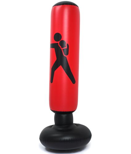 Надувная боксерская груша неваляшка Punching Bag Sportflix MA591 160 см напольный мешок для бокса на подставке с насосом для детей и взрослых