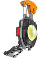 Світлодіодний ліхтарик брелок для ключів з підпалом Keychain Light W5147 ручний мультитул, міні світильник з прикурювачем, викруткою і карабіном USB
