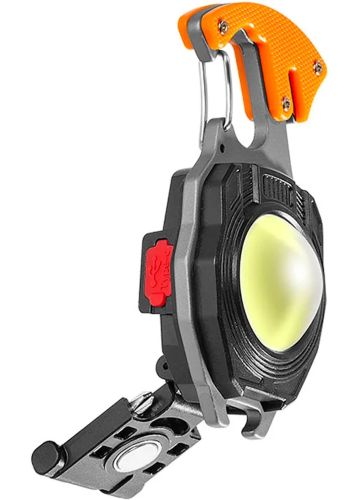 Світлодіодний ліхтарик брелок для ключів з підпалом Keychain Light W5147 ручний мультитул, міні світильник з прикурювачем, викруткою і карабіном USB