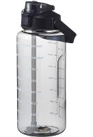 Спортивна пляшка з поїлкою для води Water Bottle Large Gym 2л портативна герметична пляшка з таймером, соломинкою і ручкою для занять спортом