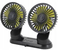 Автомобильный поворотный двойной вентилятор Vehicle Fan F404 4" с питанием от USB, охлаждающий мини-вентилятор 3 скорости на приборную панель