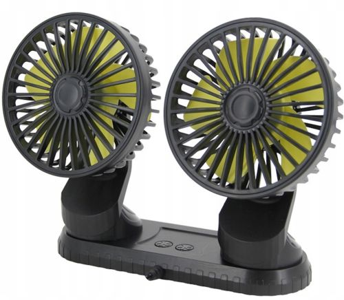 Автомобильный поворотный двойной вентилятор Vehicle Fan F404 4" с питанием от USB, охлаждающий мини-вентилятор 3 скорости на приборную панель