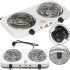 Настільна двоконфорочна електроплита Hot Plate Electric Cooking JX-2020b спіральна плита на 2 конфорки 5 режимів 2000W з термостатом індикатором