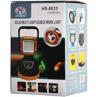 Акумуляторний ручний LED ліхтарик лампа Solar Hi Sheen HS-8033 з сонячною панеллю і ручкою 81COB, переносний світлодіодний ліхтар Power Bank від USB