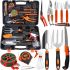 Садовий набір Gardening Set 14 предметів для догляду та посадки рослин, Комплект інструментів лопатка секатор з нержавіючої сталі для городу в кейсі
