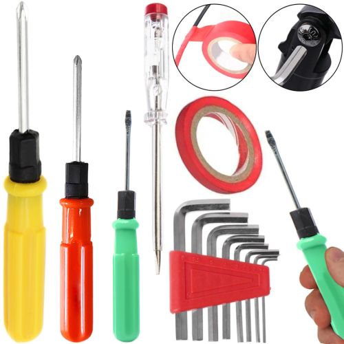 Набор отверток Screwdriver Set MS-23002 13 в 1 ручной комплект инструментов, индикатор напряжения, шестигранный ключ, изоляционная лента AND444