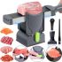 Ручна м'ясорубка слайсер Fresh Meat Slicer YLM-248 для тонкого нарізання і подрібнення м'яса, Ручний подрібнювач LY-824 17 лез з підставкою Сірий
