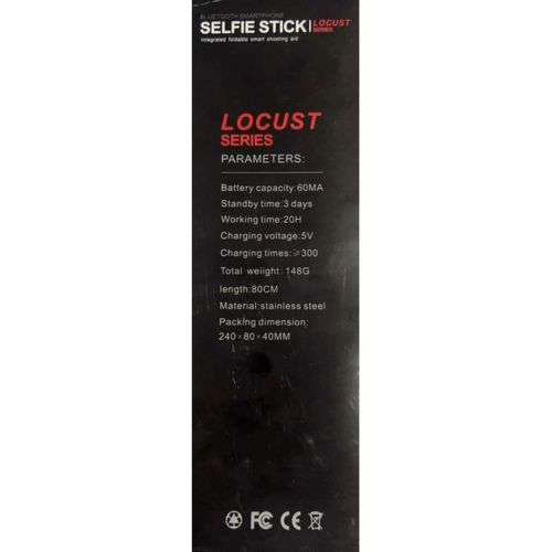 Беспроводной монопод штатив для селфи Bluetooth Selfie Stick Locust S-018, портативная селфи палка 80 см, селфи-монопод для с блютуз для Android, IOS