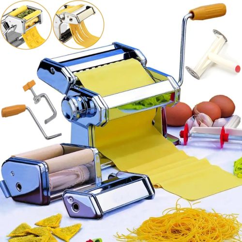 Настільна равіольніца Ravioli Maker Rainberg RB-911 Ручна локшинорізка машинка з насадками для приготування равіолі, локшини, пасти і для розкочування тіста 20x21 см