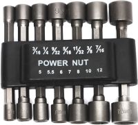 Набір торцевих шестигранних головок Power Nut Driver 14pcs комплект швидкозмінних насадок з тримачем для зберігання, посилені біти для шуруповерта