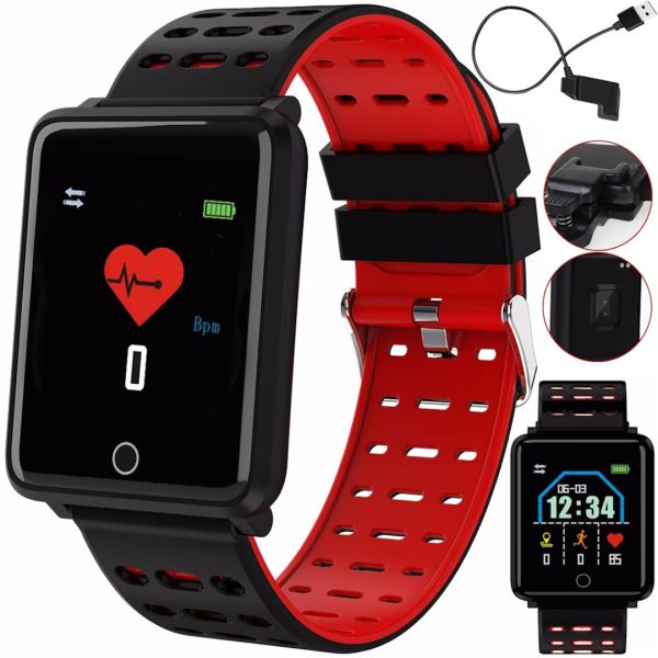 Розумні наручні смарт годинник Smart Bracelet F5 Black водонепроникний Bluetooth крокомір, фітнес трекер з бездротовою зарядкою IOS Android чорні
