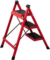 Складна драбина на 3 ступені Mastar 3 Step Ladders до 150 кг розкладна триступенева одностороння сходи з антиковзаючим покриттям 84х40 см