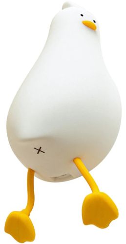Дитячий настільний нічник Качка Duck Sleep K-1096 силіконовий сенсорний світильник, бездротова акумуляторна лампа підставка для телефону від USB