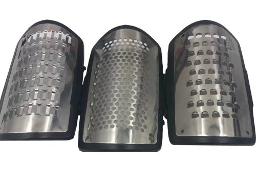 Набір терок Soft Touch Container Grater Set 4 в 1 Ручна овочерізка, мультислайсер для нарізки овочів і фруктів зі змінними насадками і контейнером