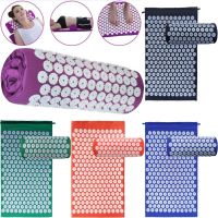Ортопедичний акупунктурний масажний килимок Acupressure Mat для спини, голови, шиї, ніг, стоп, аплікатор Кузнєцова для голчастого масажу тіла