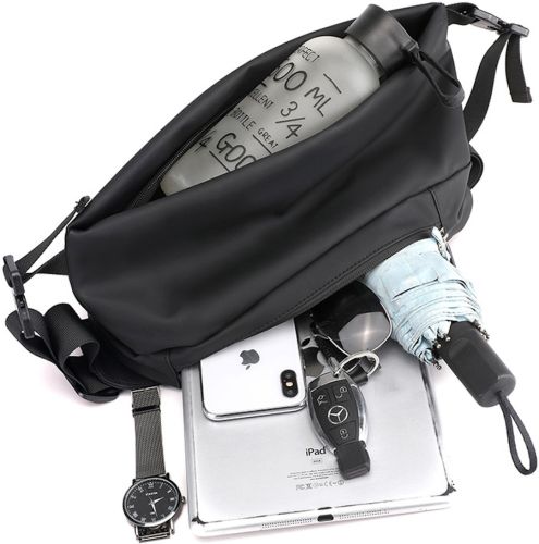 Мужская сумка через плечо Baellery Cross Body Bag JXA1808 нагрудная водонепроницаемая повседневная бананка на грудь из искусственной кожи 13Х17 см