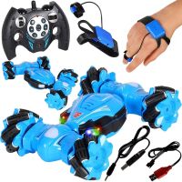 Машинка перевертиш на радіокеруванні YL-51 синя, трюкова дрифт машинка на пульті управління, всюдихід трансформер з управлінням від руки, жестами