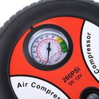 Автомобільний компресор у формі колеса Air Compressor H0248 260PSI 12V автокомпресор, насос з манометром для контролю тиску в шинах, коліс авто