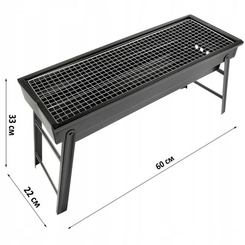 Складной BBQ гриль 60 см Mensory Babale Portable Barbecue Grill TL-603 портативный угольный, дровяной мангал, переносной барбекю с сеткой, 60см