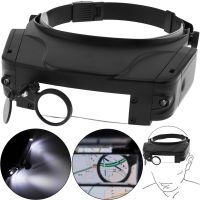 Бінокулярні налобні окуляри з підсвічуванням Led Magnifier EL-81007 11x налобна збільшувальна лупа на голову для ювелірів, пайки і читання MG81007-C