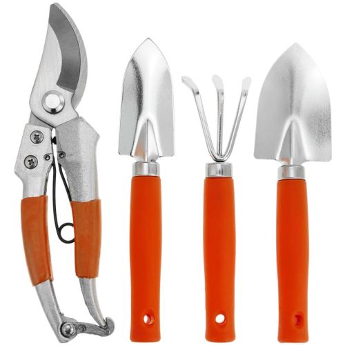 Садовий набір Gardening Set 14 предметів для догляду та посадки рослин, Комплект інструментів лопатка секатор з нержавіючої сталі для городу в кейсі