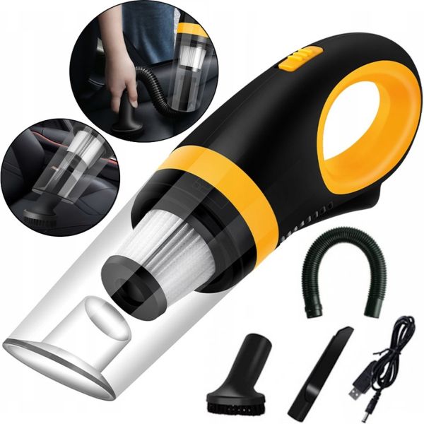 Бездротовий автомобільний пилосос Prokvel Mini Car Vacuum Cleaner 120w на акумуляторі, акумуляторний ручний автопилосос від USB для автомобіля