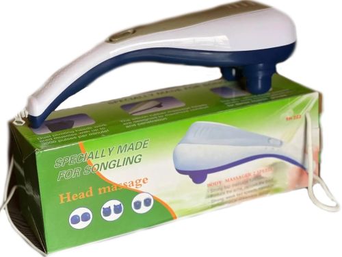 Електричний ручний масажер для всього тіла Head Massage SH-222, антицелюлітний вібромасажер для спин, ніг і рук з 2 насадками