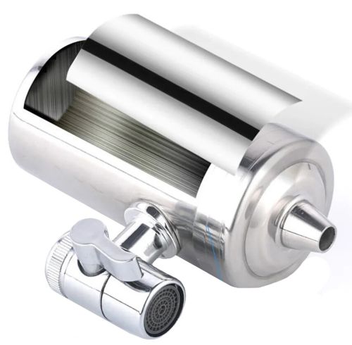 Проточний фільтр насадка на кран з нержавіючої сталі Water Purifier ZSF-080 для очищення води, водяний фільтр для води під кран 687-1 Сріблястий