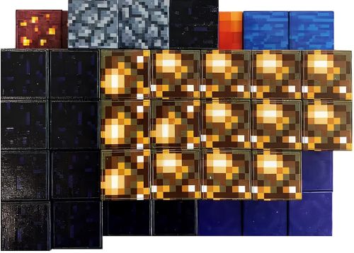 Детский магнитный конструктор Майнкрафт Magnetic Block Minecraft Z05A на 58 деталей 2х2 см разноцветные развивающие 3D кубики для детей от 3-х лет
