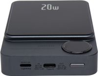 Бездротовий магнітний павербанк Power Bank Q9 20W MagSafe 10000 mAh зовнішній акумулятор USB Type-C Lightning зарядний пристрій для IOS Android