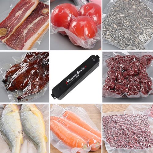 Вакуумный упаковщик пакетов New Vacuum Sealer LP-11 автоматический вакууматор, аппарат вакуумайзер для упаковки и хранения еды, продуктов Черный