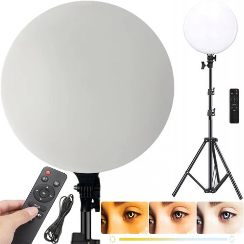 Круглая светодиодная LED лампа Fill Light PF-33 33 см 13" для фото и видео с пультом, Студийная селфи лампа видеосвет теплый, нейтральный, холодный