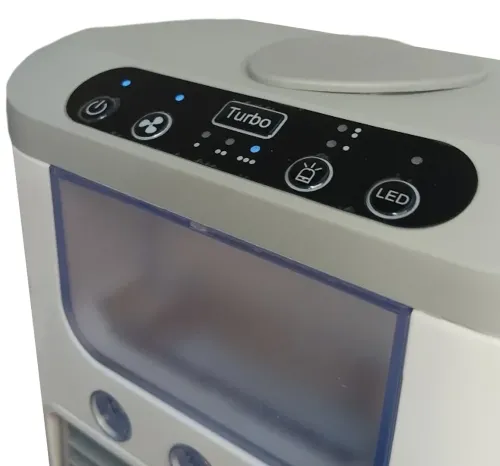 Настільний вентилятор зі зволожувачем Ice Cooler K918 600 мл з RGB підсвічуванням, Міні кондиціонер зволожувач повітря з відсіком для льоду від USB
