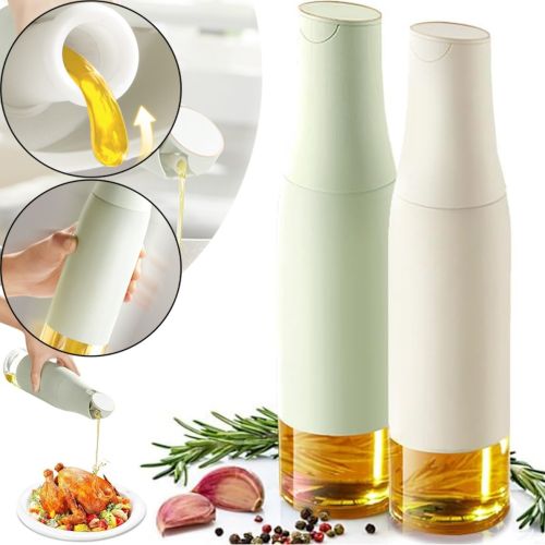 Скляна пляшка дозатор для масла і соусу Fuel injection bottle AND832 400мл з гравітаційної кришкою, Диспенсер Розпилювач для рідких продуктів