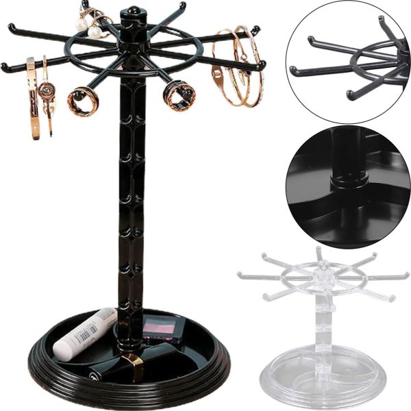 Обертається підставка тримач 1 Tier Jewelry Rack AND944 для зберігання ювелірних виробів 1 рівень, тримач для демонстрації браслетів і ключів