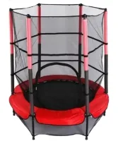 Дитячий батут Tilly BT-RJ-0072 140 см до 60 кг із захисною сіткою та м'якою обшивкою, Круглий батут YH-D007 на пружинах для дому та вулиці для дітей