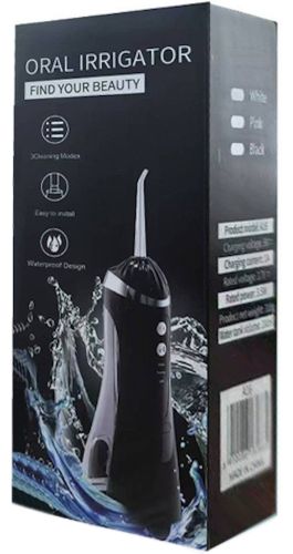 Акумуляторний іригатор Oral Irrigator A6s для порожнини рота з 4 насадками, бездротовий водний ополіскувач 200мл для чищення зубів від USB
