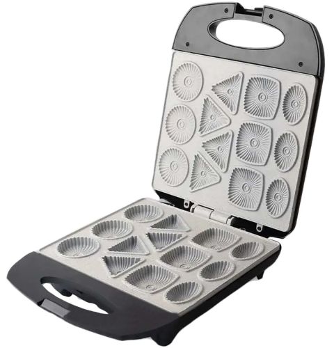Мультипекарь Hoffmans HM-3020 1400W для выпечки печенья на 13 штук, Аппарат форма для приготовления разных видов печенья  1400Вт от сети Черный