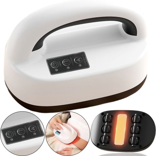 Бездротовий роликовий масажер Roller Heated Massager LKL-0128 з підігрівом для всього тіла, Вібраційний масажер на 6 роликів від акумулятора