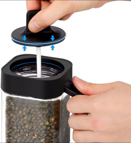 Набір контейнерів баночок Seasoning bottle set XL-730 3 відсіки по 400 мл для зберігання приправ і спецій, Комплект ємностей з кришками і ложками
