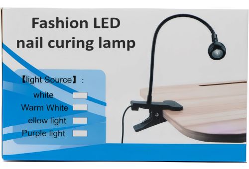Ультрафіолетова УФ лампа Fashion UV Nail Curing Lamp AND HA-141 для манікюру 5W настільна LED сушарка на прищіпці для гель лаку і гелевих типс USB