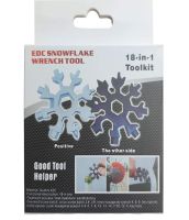 Універсальний інструмент мультитул з кільцем 18 в 1 SnowFlake Wrench Tool, портативний набір ключів Сніжинка викрутка, шестигранник, гайковий ключ