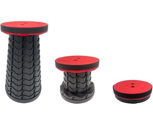 Складаний туристичний стілець Telescopic stool 47 см розкладний телескопічний табурет із ручкою, садовий пластиковий стільчик для кемпінгу та пікніка