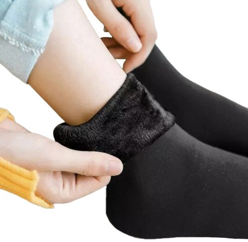 Універсальні жіночі термо шкарпетки Thermal Fashion Socks XD-01 35-41 розмір з начосом, утеплені зимові шкарпетки на хутрі, Пара шкарпеток XD-02