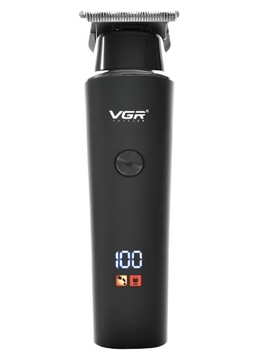 Акумуляторний тример для стрижки волосся VGR V-937 з 3 насадками 5W, Бездротова машинка для стрижки з USB і світлодіодним LED дисплеєм V937 Чорний
