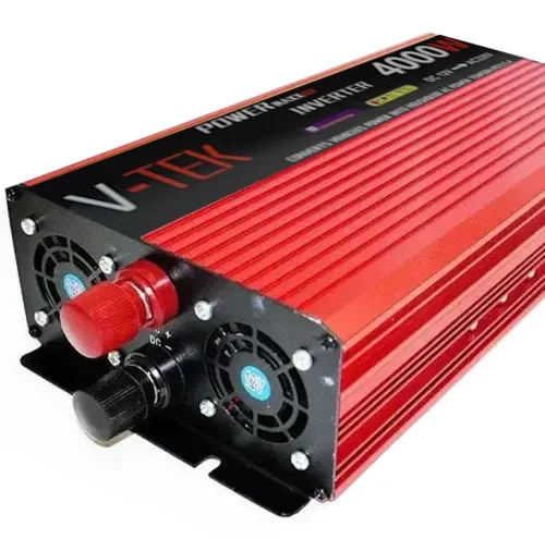 Автомобільний інвертор V-TEK VDK-4000W 12V - 220V з LED-екраном і USB роз'ємом, Авто перетворювач напруги струму від прикурювача і акумулятора